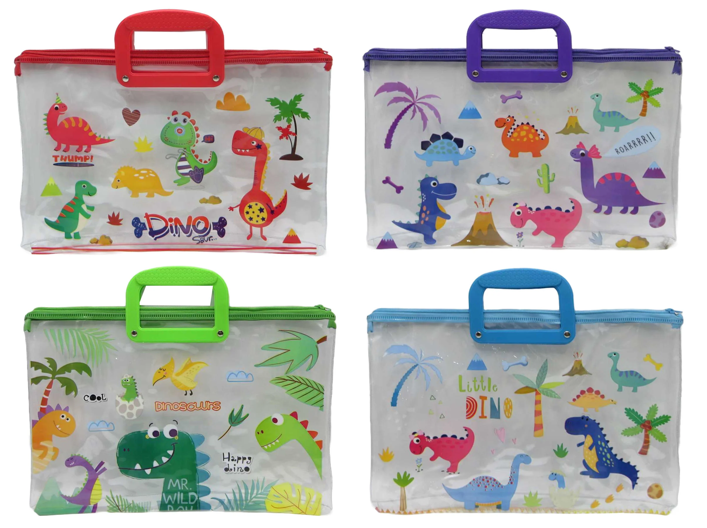 Transparent Zip File Folder with Carrying Handle (1pc) Random design - Image 7