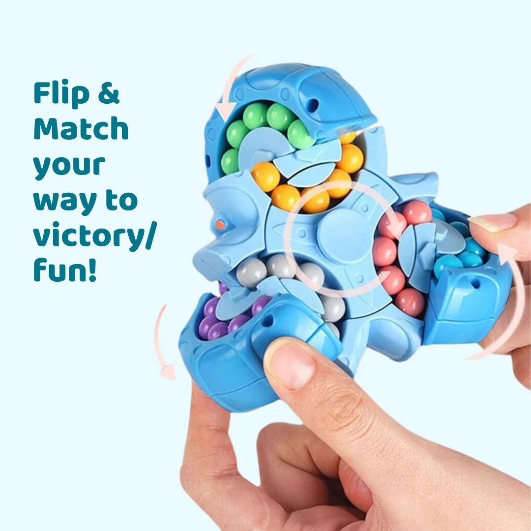 2-in-1 Triangle Rotating Puzzle & Spinner Magic Bean Fingertip Toy Age 3+(Random Colour) - Image 8