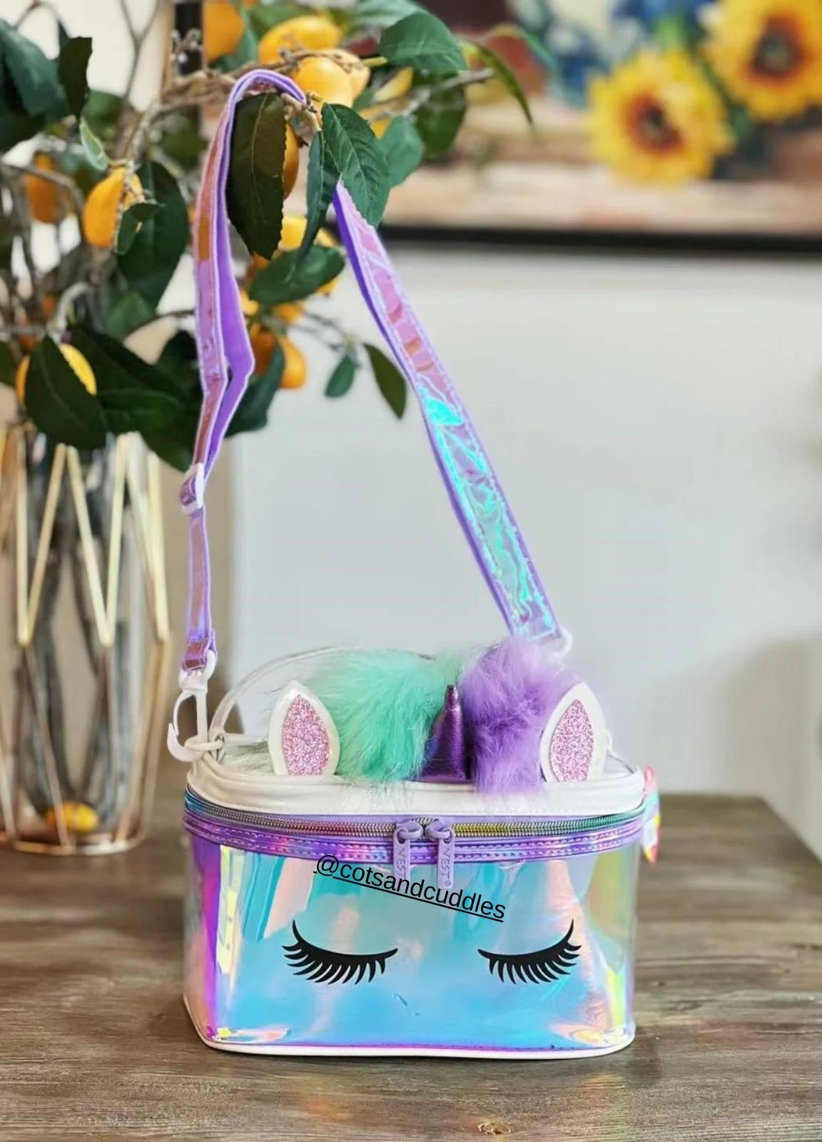 Enchanting Unicorn Holographic Multipurpose Bag with Adjustable Strap and Handle - Image 8