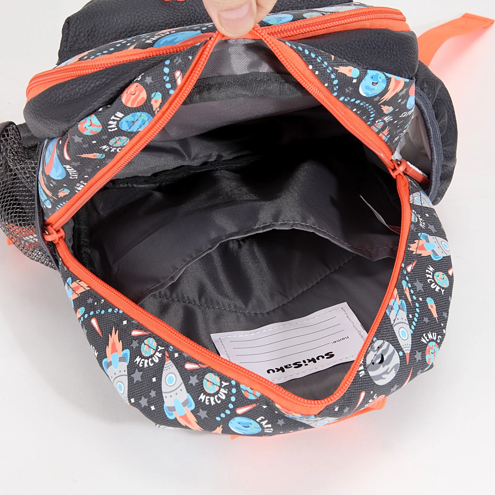 Space Design Backpack with Front Pocket for Kids - Image 6