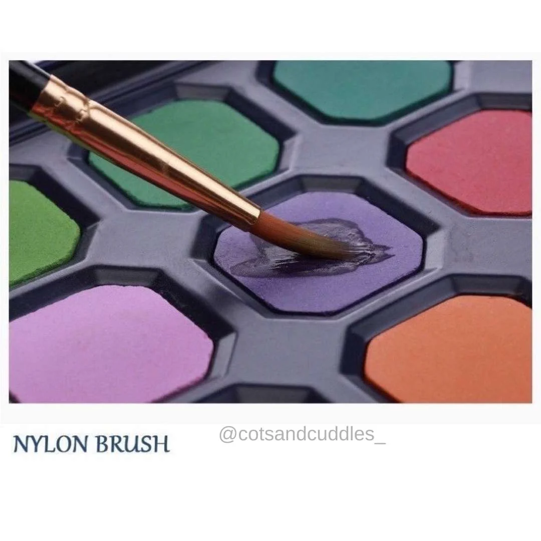 Watercolor Cakes Set - 24 Colors with brush and water pen - Image 4
