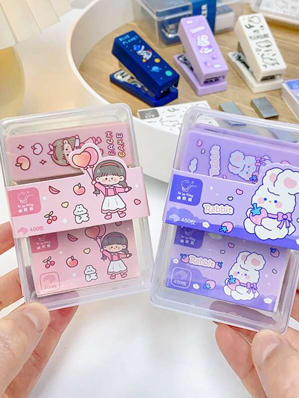 Whimsical Delight: Cartoon Graphic Stapler & Staple Set - Image 5