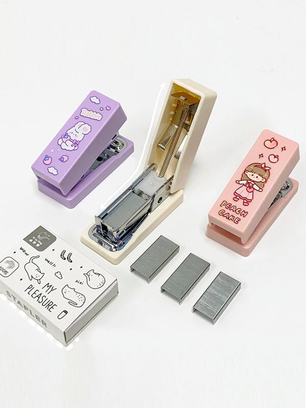 Whimsical Delight: Cartoon Graphic Stapler & Staple Set - Image 7