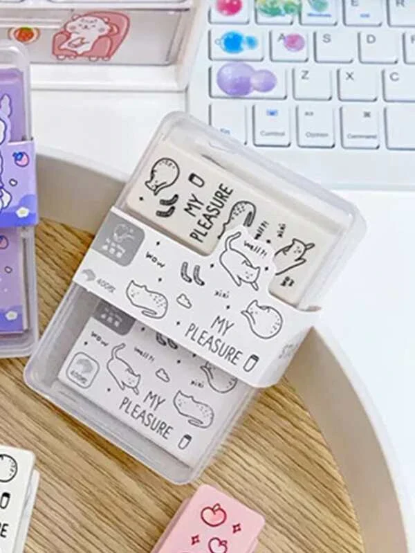 Whimsical Delight: Cartoon Graphic Stapler & Staple Set - Image 8