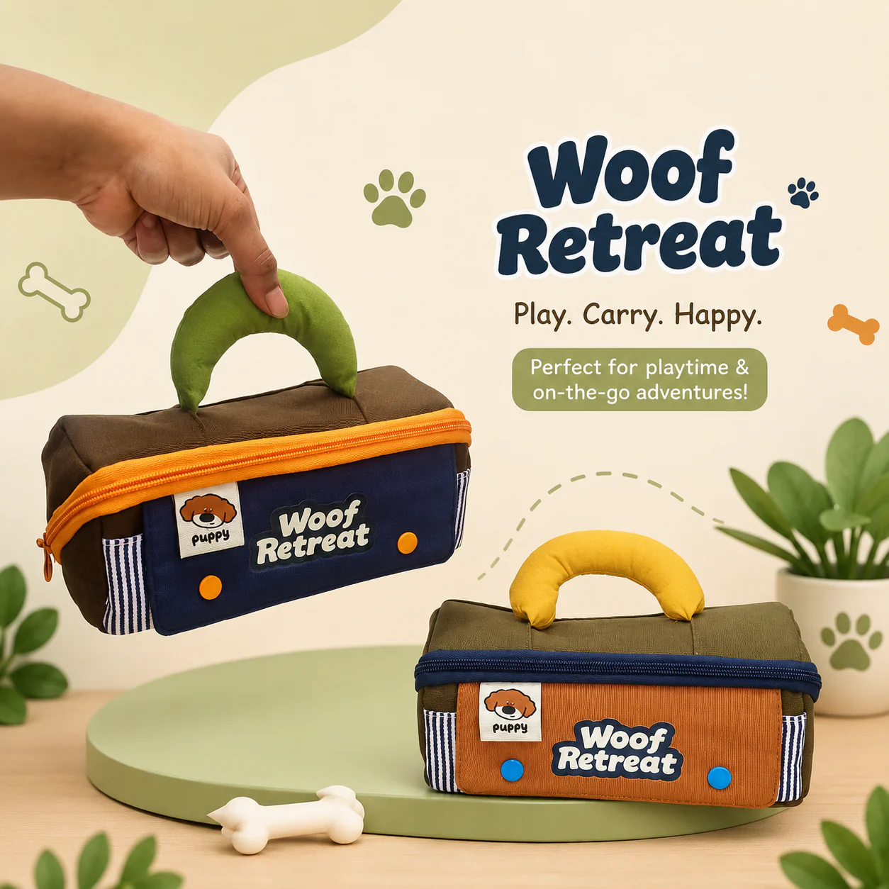 Woof Retreat Puppy Pencil Pouch for Kids | Dog-Themed Stationery Pouch - Image 3